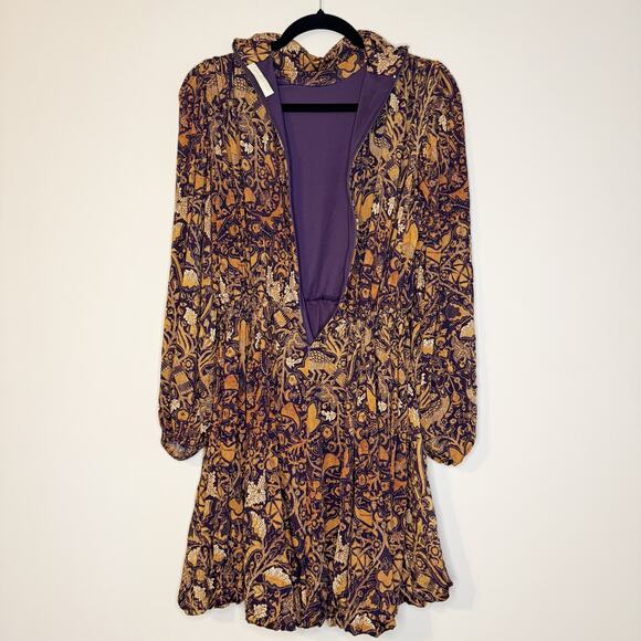 Ulla Johnson Wilhemina Printed Long Sleeve Mini Dress Small - Picture 9 of 13